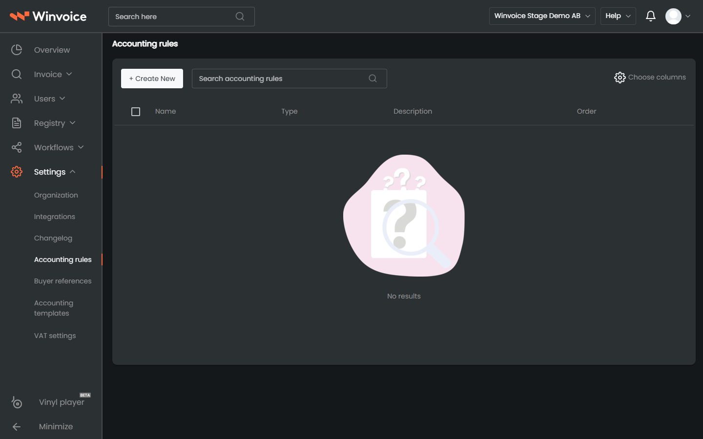 Create accounting rule with trigger phases