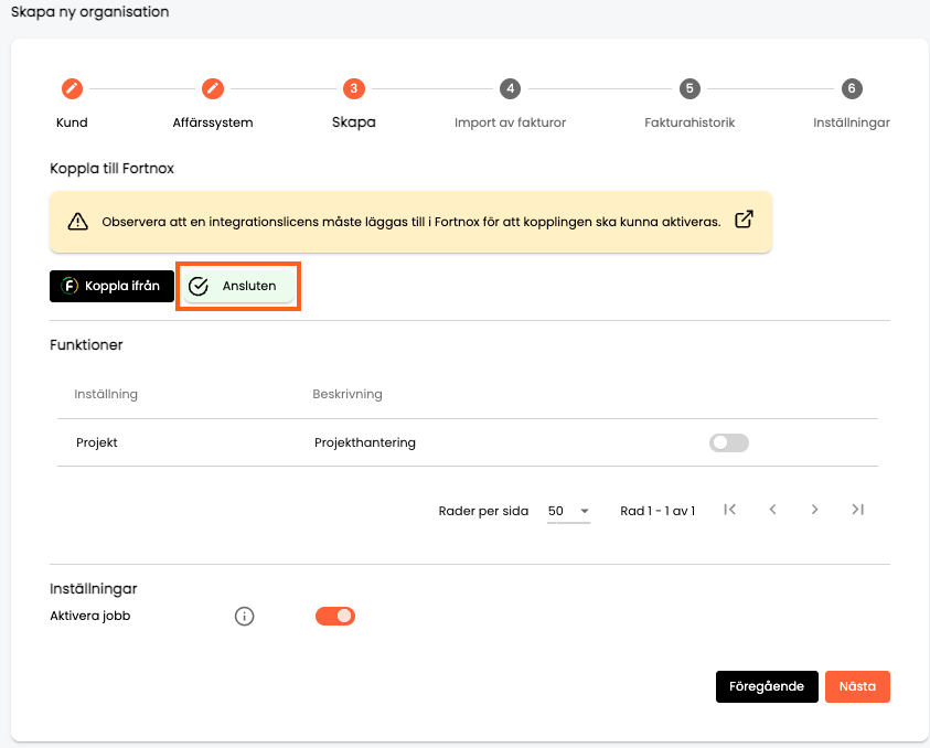 Fortnox - Create &amp; Connect Company - Step 8